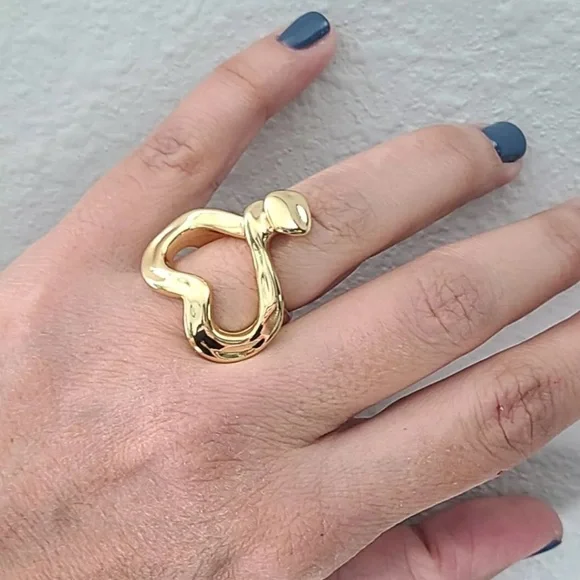 Uno De 50 Ring - NAILED HEART - Gold - Various Sizes - Picture 11 of 14